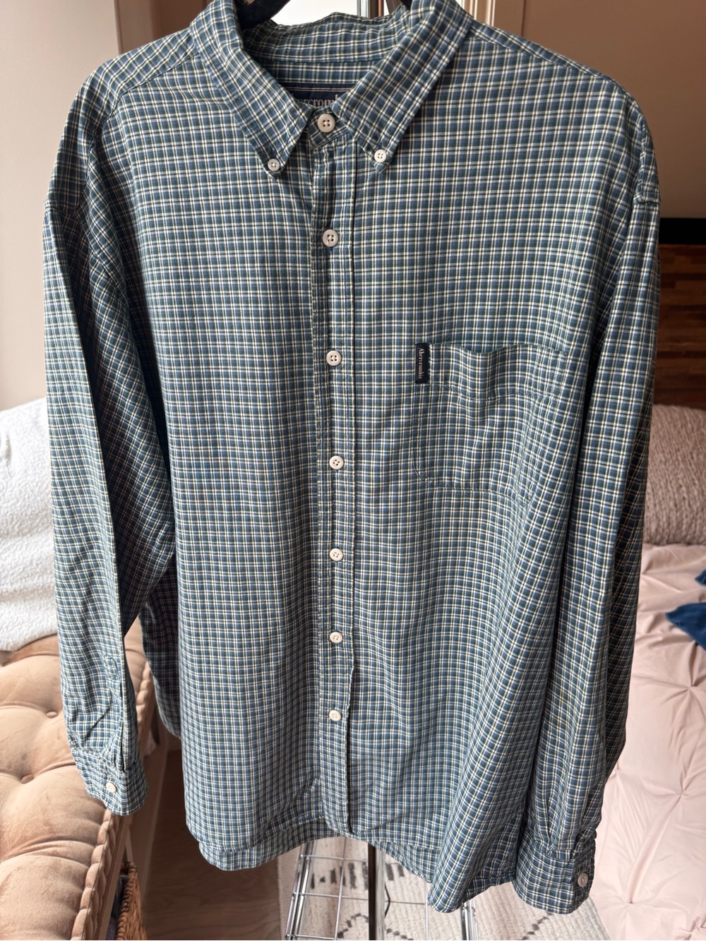 Abercrombie & Fitch Vintage Outdoor Y2K Plaid Button-Down Shirt - Size L
